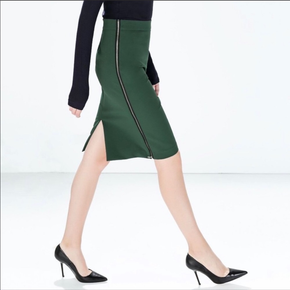 Zara pencil skirt with zippers